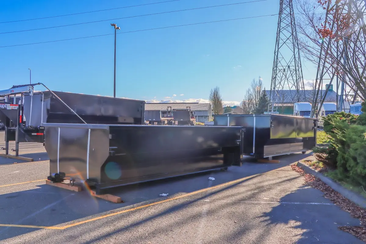 Roll-off dumpster ready for waste disposal at job site for Estate Cleanout Dumpster Rental in Aberdeen